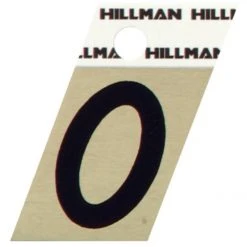 Hillman 1.5" Adhesive Angle-Cut House Number, Black/Gold