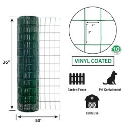 Origin Point Garden Craft 36" x 50' Green Vinyl Garden Fence -Home Tools Sales 2024 19000075 2 1