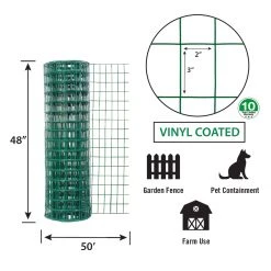 Origin Point Garden Craft 48"x 50' Green Vinyl Garden Fence -Home Tools Sales 2024 19000088 2 1