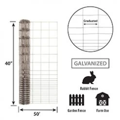 Origin Point Garden Craft 40" x 50' Rabbit Shield Garden Fence -Home Tools Sales 2024 19000091 2 1