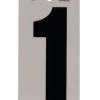 Hillman 5" Reflective Adhesive House Number, Black/Silver
