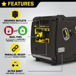 Champion 4500-Watt Dual Fuel Inverter Generator 4 Champion 4500-Watt Dual Fuel Inverter Generator -Home Tools Sales 2024 200991 2 1