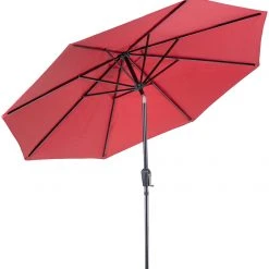 Sunray 9' Red Market Umbrella with Crank -Home Tools Sales 2024 201005 9ft market umbrella open scarlet 1