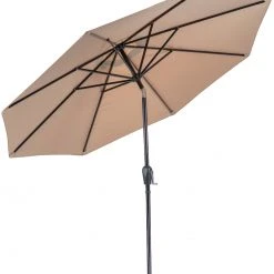 Sunray 9' Tan Market Umbrella with Crank -Home Tools Sales 2024 201006 9ft market umbrella taupe 1 1