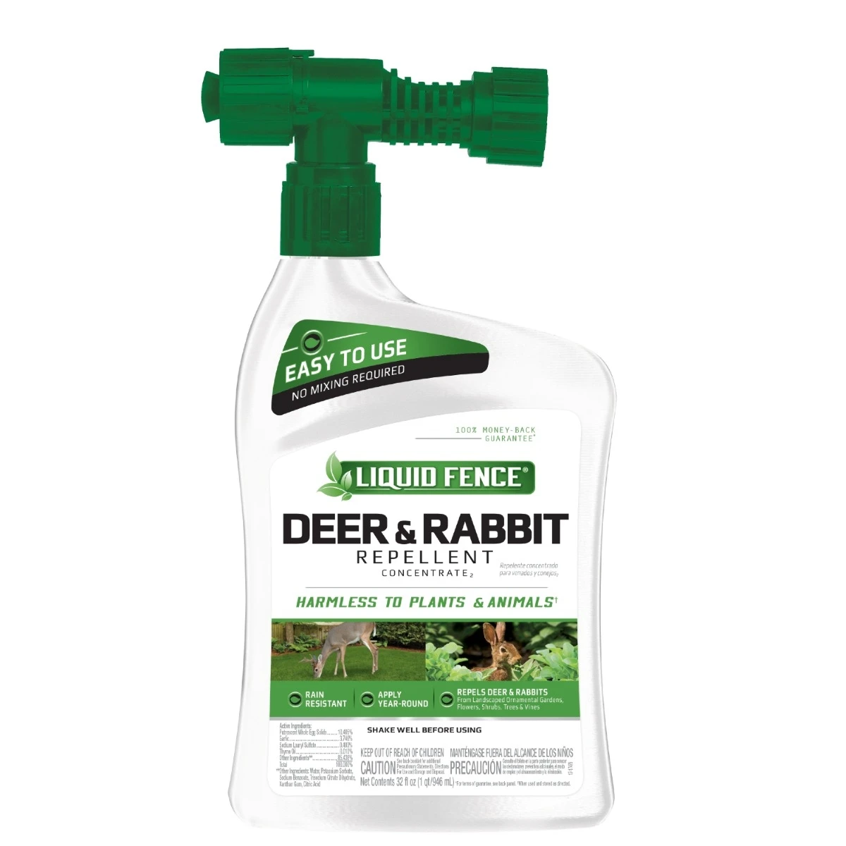 Liquid Fence Ready-to-Spray Deer & Rabbit Repellent Concentrate, 32 oz. 3 Liquid Fence Ready-to-Spray Deer & Rabbit Repellent Concentrate, 32 oz.