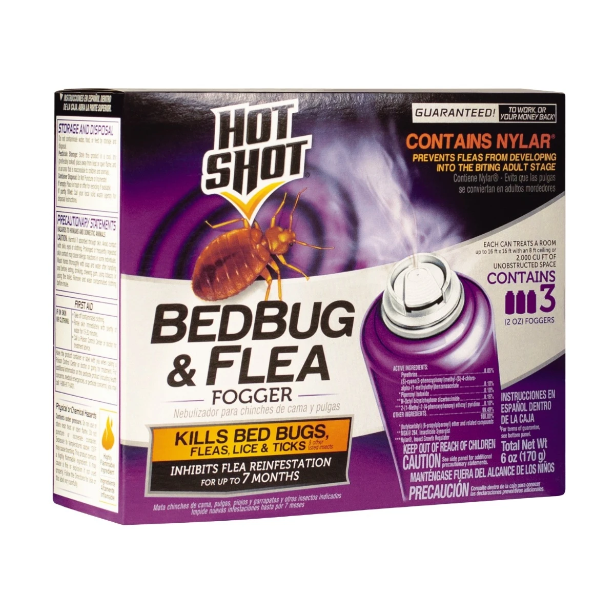 Hot Shot Bedbug & Flea Fogger, 2 oz. (3-Pack) 3 Hot Shot Bedbug & Flea Fogger, 2 oz. (3-Pack)