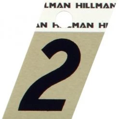 Hillman 1.5" Adhesive Angle-Cut House Number, Black/Gold -Home Tools Sales 2024 2 1 2 1