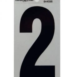 Hillman 5" Reflective Adhesive House Number, Black/Silver -Home Tools Sales 2024 2 2 3 1