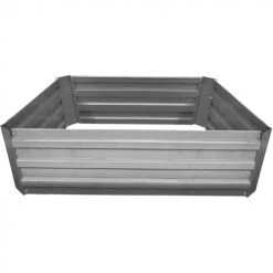 Red Mountain Valley Galvanized Raised Garden Bed - 4 ft x 4 ft