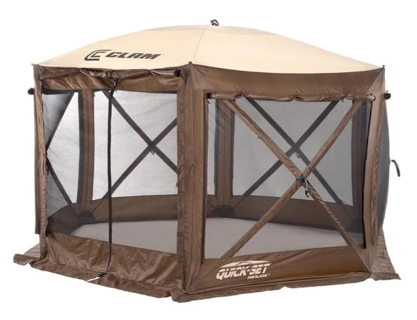 Clam Brown/Tan Quick Set Pavilion Screen Tent 3 Clam Brown/Tan Quick Set Pavilion Screen Tent