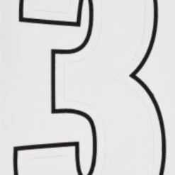 Hillman 3" Adhesive House Number, White -Home Tools Sales 2024 3 2 1