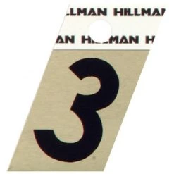 Hillman 1.5" Adhesive Angle-Cut House Number, Black/Gold -Home Tools Sales 2024 3 2 1 1