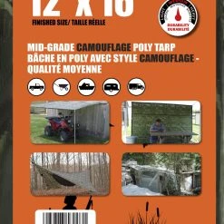 Erickson 12' x 16' Camo Mid Grade Poly Tarp, 1 Pack