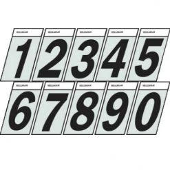 Hillman 1 1/2" Black/Silver Reflective Angle-Cut Number Mailbox Stickers