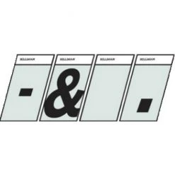 Hillman 1 1/2" Black/Silver Reflective Angle-Cut Punctuation Mailbox Stickers
