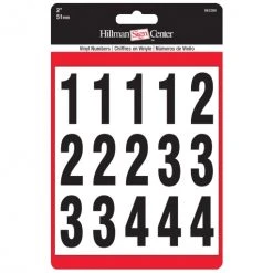 Hillman 2" Vinyl Mailbox Number Sticker Kit