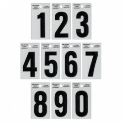 Hillman 2" Black/Silver Reflective Number Mailbox Stickers