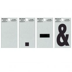 Hillman 2" Black/Silver Reflective Punctuation Mailbox Stickers