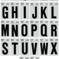 Hillman 2" Black/Silver Reflective Letter Mailbox Stickers