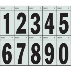 Hillman 3" Black/Silver Reflective Number Mailbox Stickers
