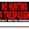 Hillman 8"x12" Plastic Fluorescent "No Hunting/Trespassing" Sign -Home Tools Sales 2024 47812853 1 1
