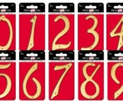 Hillman 4" Traditional Solid Brass House Numbers