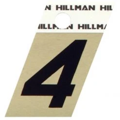 Hillman 1.5" Adhesive Angle-Cut House Number, Black/Gold -Home Tools Sales 2024 4 1 2 1