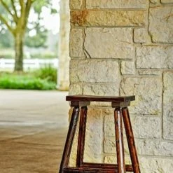 Leigh Country Char-Log Saddle Stool -Home Tools Sales 2024 50060018 3