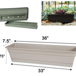 Bloem Dura Cotta 24 in. Plastic Window Box Planter w/Tray 5 Bloem Dura Cotta 24 in. Plastic Window Box Planter w/Tray -Home Tools Sales 2024 5171452 2