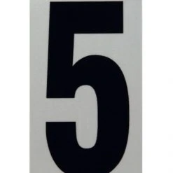 Hillman 5" Reflective Adhesive House Number, Black/Silver -Home Tools Sales 2024 5 2 2 1