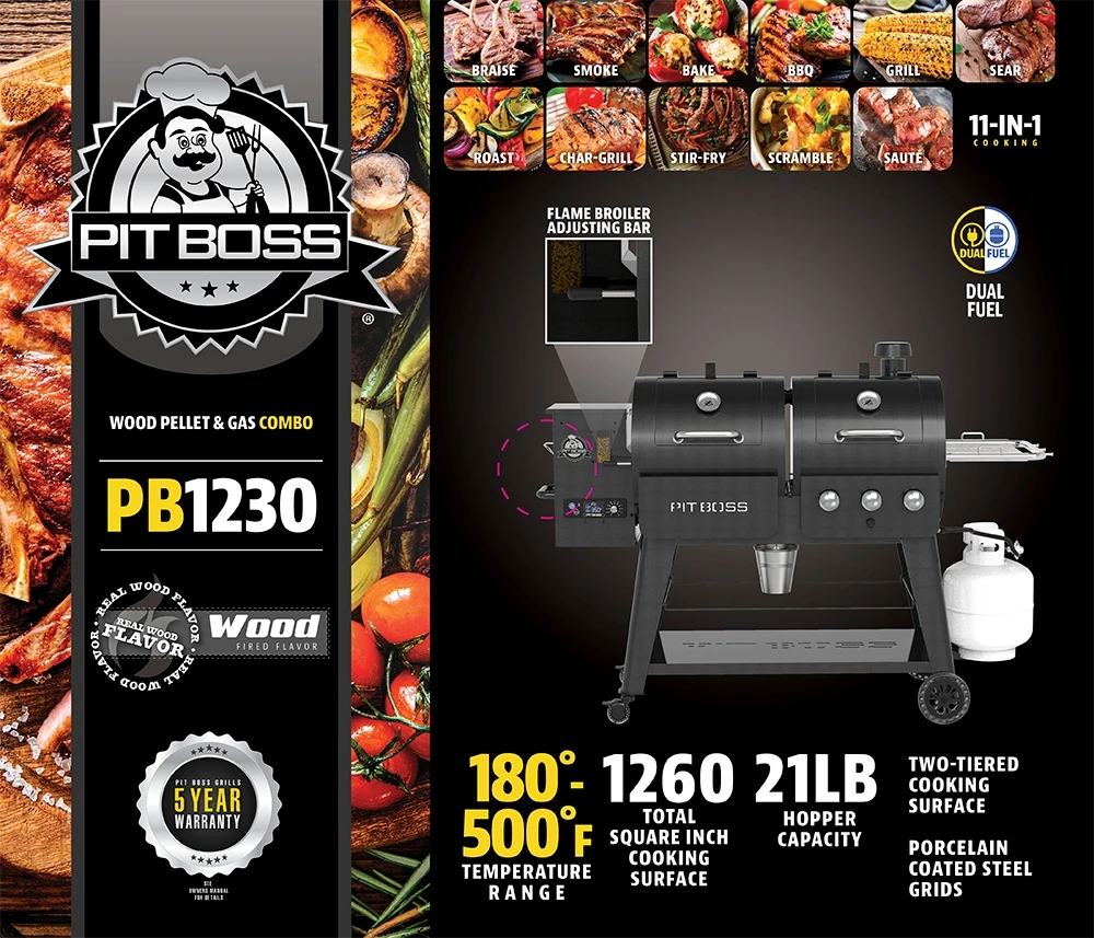 Pit Boss PB1230 Combo Grill 4 Pit Boss PB1230 Combo Grill - Image 2