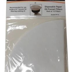 King Kooker PF10 Disposable Paper Oil Funnel Filters - 12 Pack