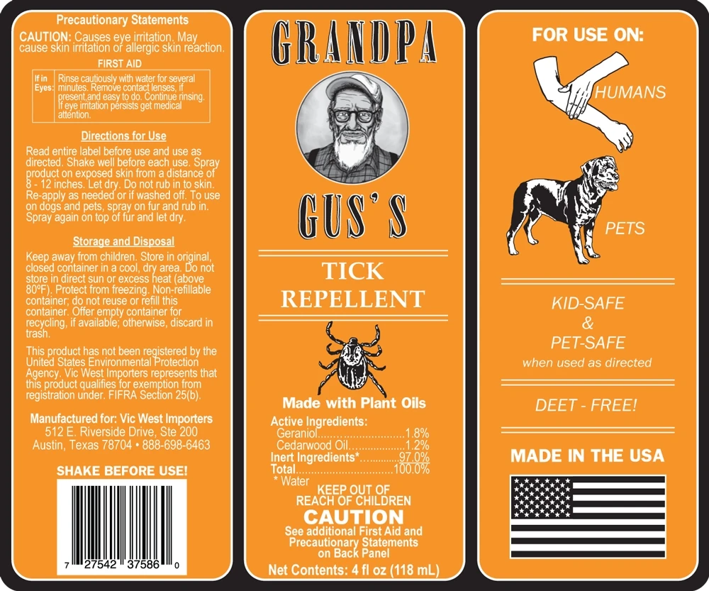 Grandpa Gus's All Natural Tick Repellent - 4 oz Grandpa Gus's All Natural Tick Repellent - 4 oz -Home Tools Sales 2024 66310004 2 1