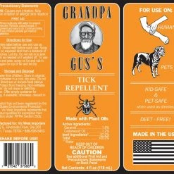 Grandpa Gus's All Natural Tick Repellent - 4 oz -Home Tools Sales 2024 66310004 2
