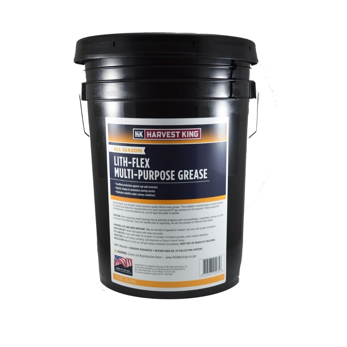 Harvest King HK032 All Season Lith-Flex Multi-Purpose Grease - 35 lb Pail Harvest King HK032 All Season Lith-Flex Multi-Purpose Grease - 35 lb Pail -Home Tools Sales 2024 69740004