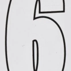 Hillman 3" Adhesive House Number, White -Home Tools Sales 2024 6 1 1