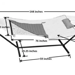 Algoma Cotton Rope Four Piece Hammock Combination, Kingston Stripe -Home Tools Sales 2024 77420000 3