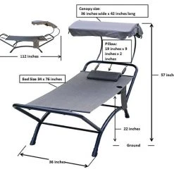 Algoma Deluxe Lounge Hammock with Canopy -Home Tools Sales 2024 77420009 2