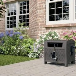 Suncast 175 ft. Slide Trak Hose Hideaway, Stoney -Home Tools Sales 2024 7980539 1