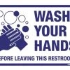 Hillman Wash Hands Before Leaving Sign (8" x 12")