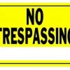 Hillman No Trespassing Sign Yellow & Black (10" X 14") -Home Tools Sales 2024 840155 1