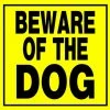 Hillman Beware Of Dog Sign (11" X 11")