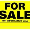 Hillman For Sale Sign Yellow & Black (12" X 16") -Home Tools Sales 2024 842094 1