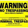 Hillman No Trespassing Sign (12" X 16")