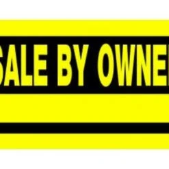Hillman For Sale By Owner Sign Yellow & Black (10" X 24")