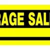 Hillman Garage Sale Sign Yellow & Black (10" X 24") -Home Tools Sales 2024 842334 1