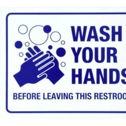 Hillman Wash Hands Sign (4" X 6")