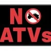 Hillman No ATVs Sign (8" X 12") -Home Tools Sales 2024 848599 1