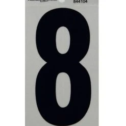 Hillman 5" Reflective Adhesive House Number, Black/Silver -Home Tools Sales 2024 8 2 2 1