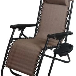 Backyard Expressions 25" Anti-Gravity Chair with Cup Holder -Home Tools Sales 2024 909029 mocha